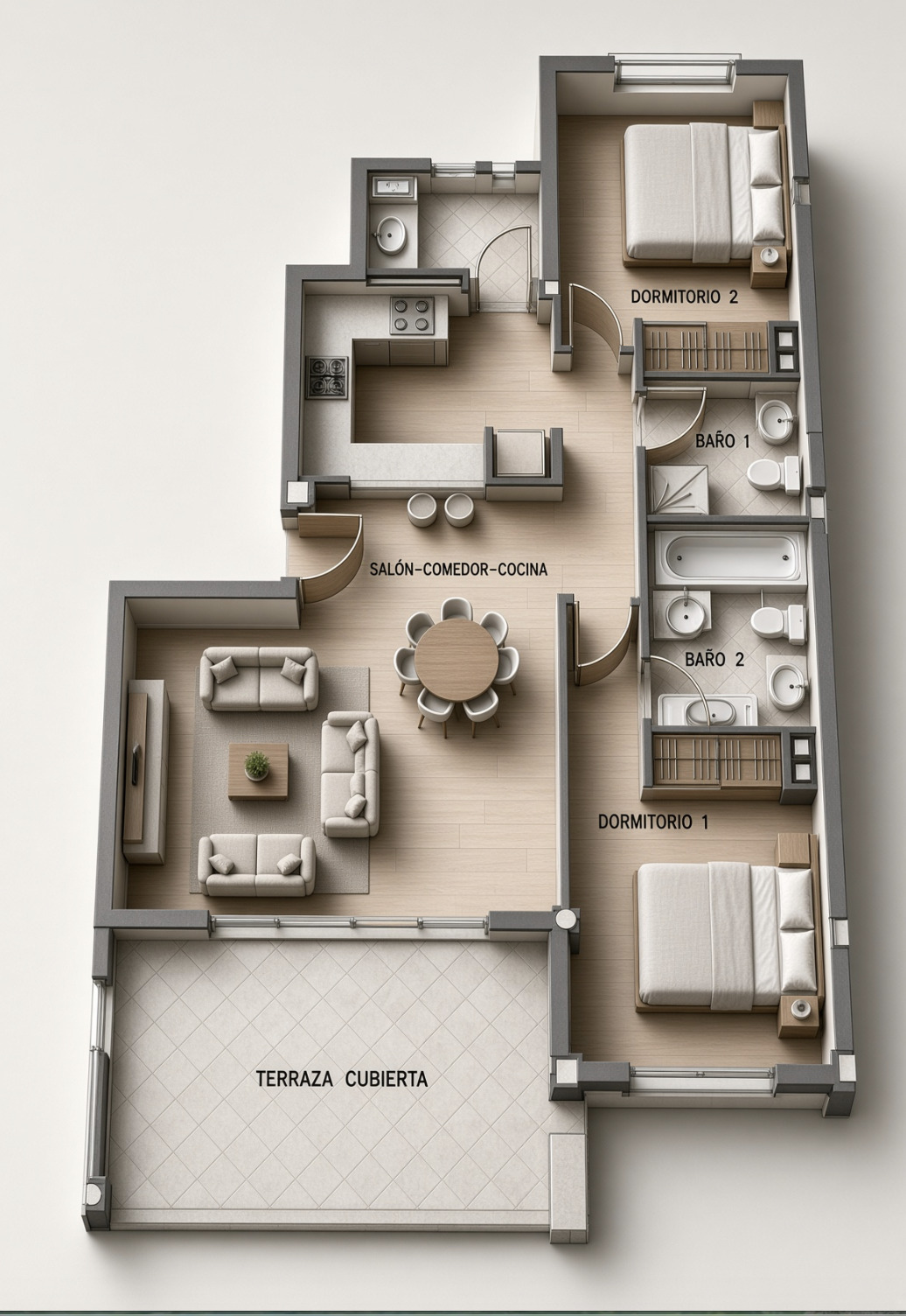 Apartamento com 2 quartos com vista mar em Alicante, Espanha – Foto 25