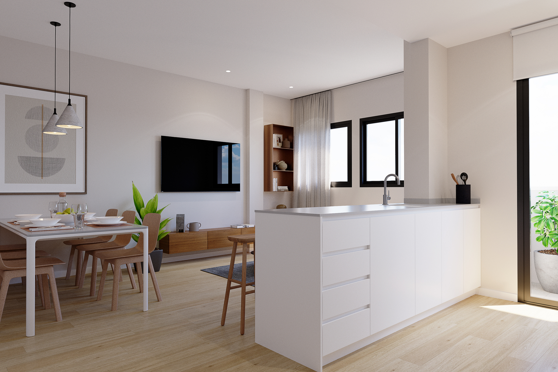 Apartamento com 2 quartos com piscina em Alicante, Espanha – Foto 1