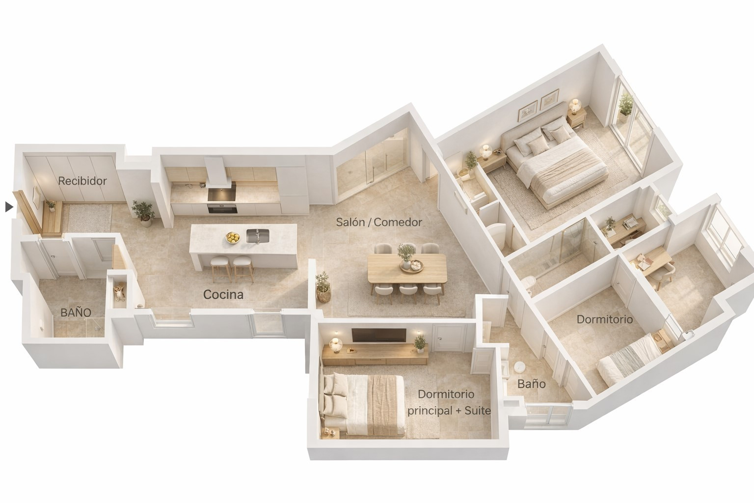 3 Bedroom Apartment in Málaga - Photo 2