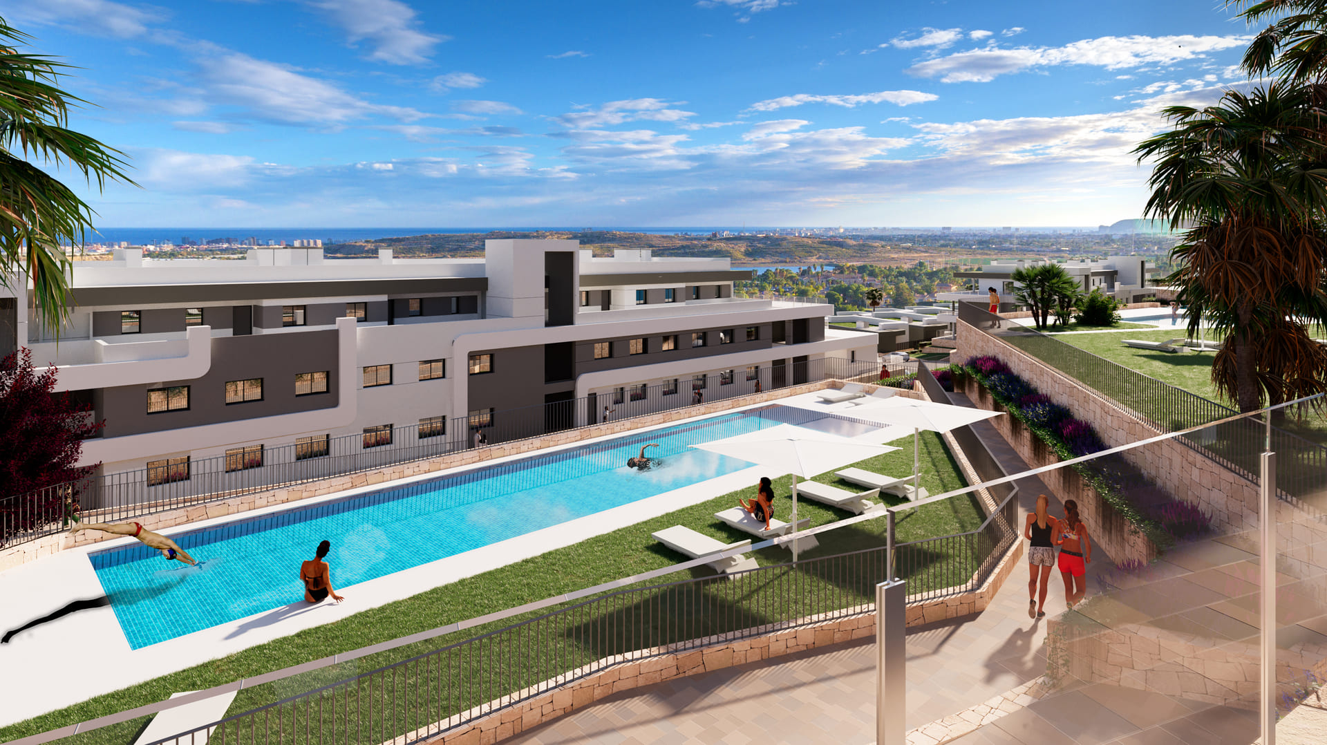 Apartamento com 2 quartos com vista mar em Alicante, Espanha – Foto 1