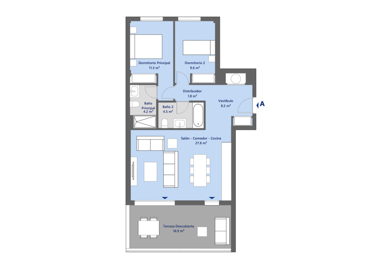 2 Bedroom Penthouse in Estepona - Photo 16