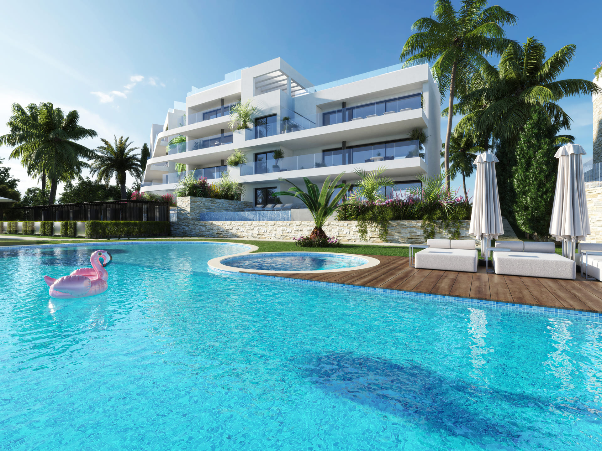 Apartamento com 2 quartos com piscina em Alicante, Espanha – Foto 1